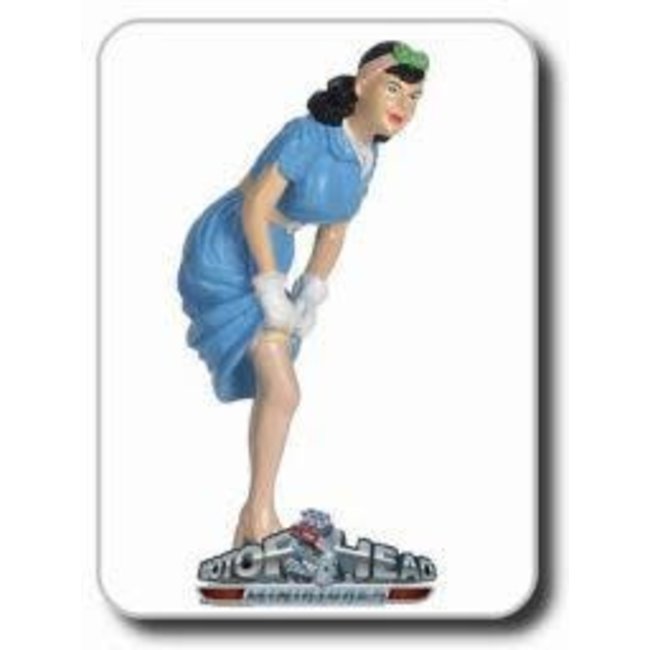 MOTOR HEADS 1/24 TRIXIE # 344 ROLLING UP DRESS, BLUE DRESS HAND PAINTED COLD-CAST RESIN FIGURE