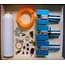 HY AIR UP/DOWN RETRACT SETS 120+ SIZE SET WITH OLEOS IN ALLOY/PLASTIC DISPLAY CASE ( WHEELS NOT INCLUDED ) ( OLD CODE HY250502B )