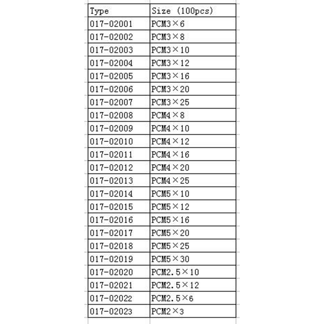 HY BUTTON HEAD SCREW WITH HEX HEAD 4MM X 25MM  (100PK) ( OLD CODE HY172013 )