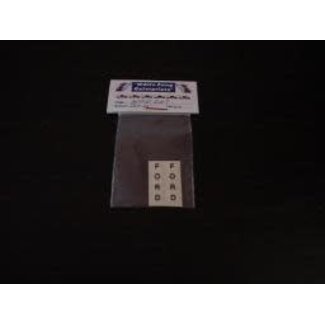 WHITE FANG WF Ford name vertical ( for exhaust shield panels) x2