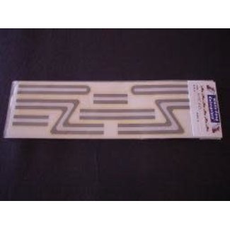 WHITE FANG WF Decal Set for Conv. & COE Trucks PLUS rear strip of Sleeper (3 colour)