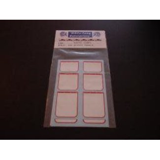 WHITE FANG WF Mudflaps neutral (white & red border)