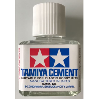 TAMIYA TAMIYA CEMENT BRUSH ON 40ML BOTTLE NON FLAMMABLE ORGANIC