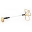 FPV 5.8GHZ CIRCULAR POLORIZED ANTENNA RX NO CASE FEMALE 90 DEGREE PLUG