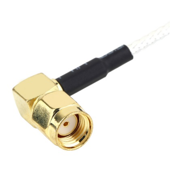 FPV 5.8GHZ CIRCULAR POLORIZED ANTENNA RX NO CASE FEMALE 90 DEGREE PLUG