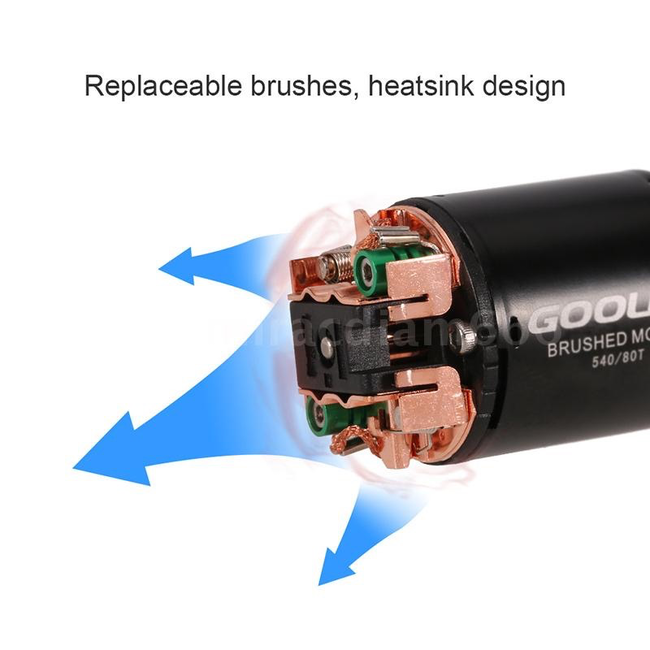 HOBBY DETAILS RS540 MOTOR 80 TURN  TRUCK OR CRAWLER  USE ( Please note  wires are soldered to motor  )