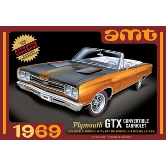 AMT 1137M 1/25 1969 Plymouth GTX Convertible 2T Plastic Model Kit