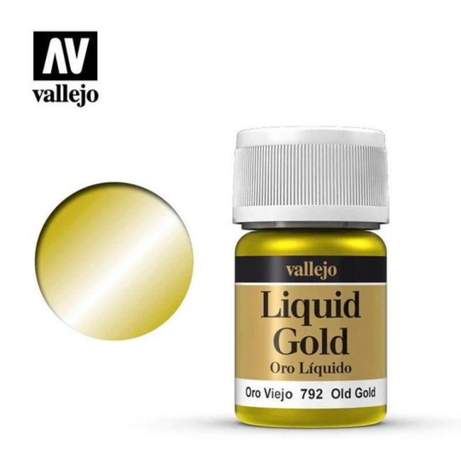Vallejo 70.792 Model Colour Metallic Old Gold (Alcohol Base) 35 ml Acrylic Paint