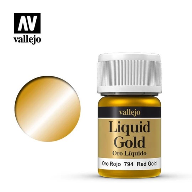 Vallejo 70.794 Model Colour Metallic Red Gold (Alcohol Base) 35 ml Acrylic Paint