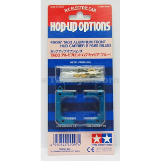 TAMIYA TAMIYA TA03 ALUMINIUM FRONT HUB CARRIER BLUE