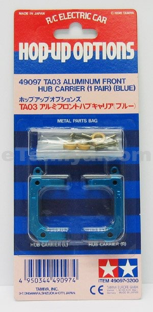 TAMIYA TAMIYA TA03 ALUMINIUM FRONT HUB CARRIER BLUE - www
