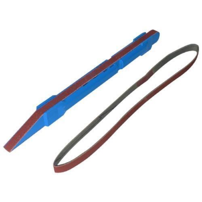 EXCEL BLUE SANDING STICK WITH 2 BELTS #240 GRIT