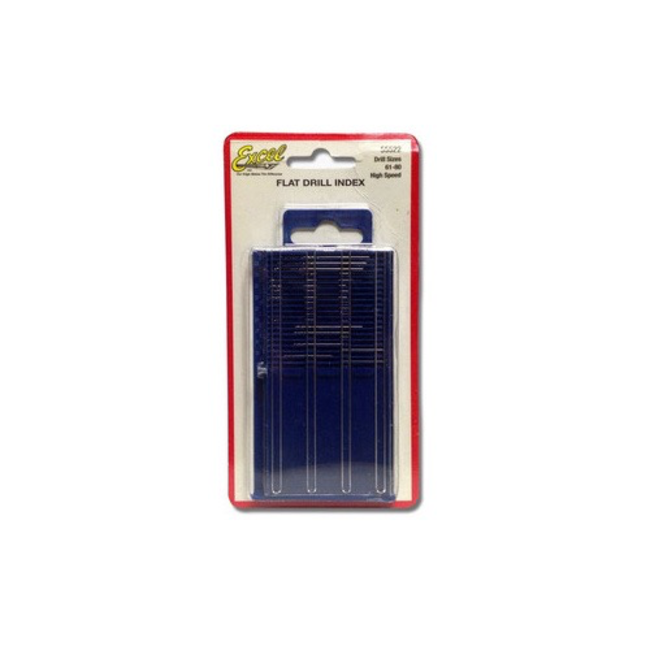 EXCEL FLAT DRILL INDEX DRILL SIZES 61-80 HIGH SPEED