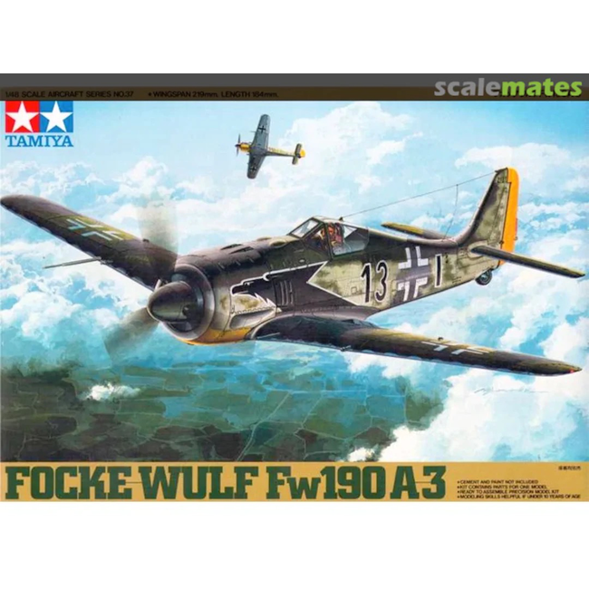 Tamiya Focke Wulf Fw190A3  1/48 Scale  61037
