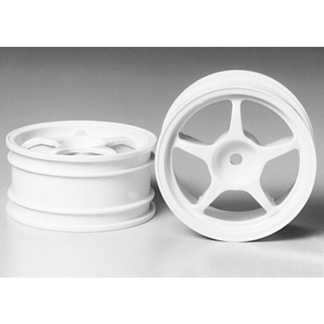 TAMIYA 5 SPOKE RIMS WHITE