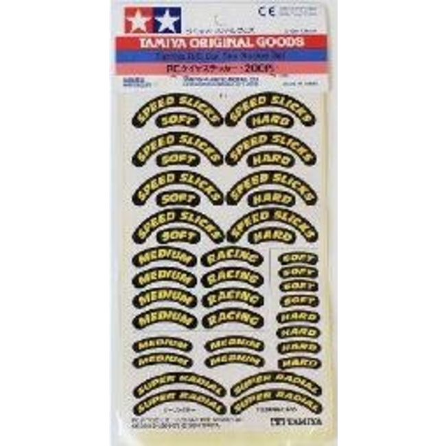 TAMIYA R/C CAR TIRE DECALS