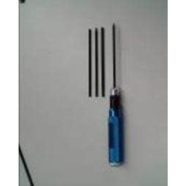 HY ALUMINIUM ADJUST TORQUE HEX SET (1HANDLE) 1.5/2/2.5/3MM L200MM ( OLD CODE HY138201 )