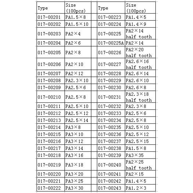 HY SELF TAPPING SCREWS 2 x 12mm ( 100 PK ) ( OLD CODE HY170202 )