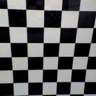 HY MODEL ACCESSORIES HY COVERING CHECKERS BLACK & WHITE  638MM  2MT ( 30mm squares ) ( OLD CODE HY440402 )