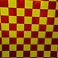 HY COVERING CHECKERS RED &  YELLOW  638MM  2MT ( 30mm squares ) ( OLD CODE HY440403 )