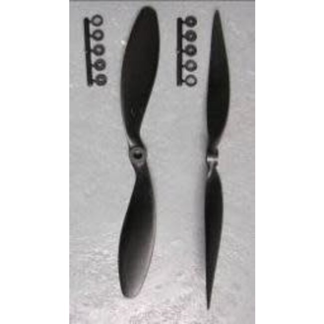 HY SLOW FLY ELECTRIC PROPS 9 X 3.8  ( WITH ADAPTERS 3.0,3.17,4.0,4.7 & 6.0mm )