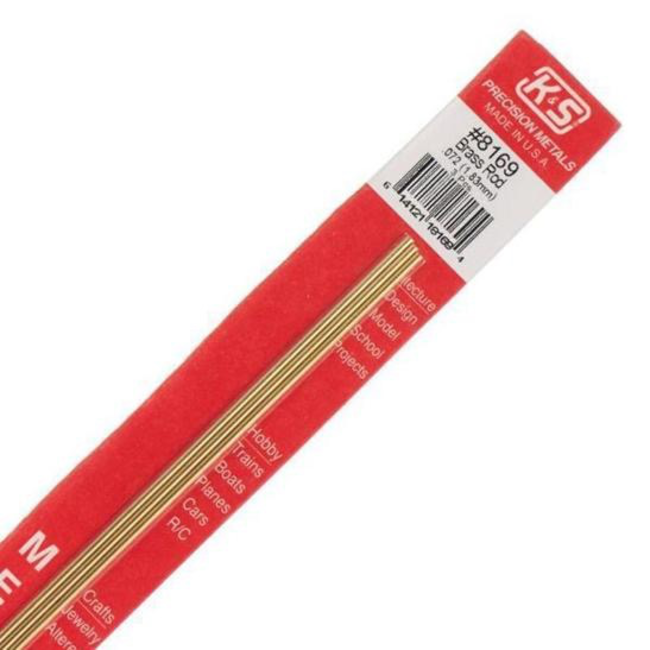 K & S BRASS ROD 12i .072i 3PCS