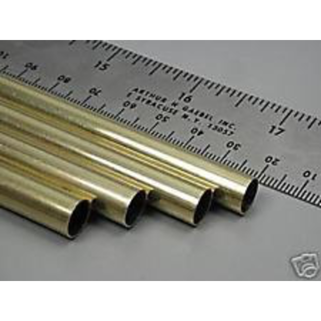 K & S METRIC BRASS TUBE THIN WALL 2.0mm X 300MM (4PCS)  KSM 0082