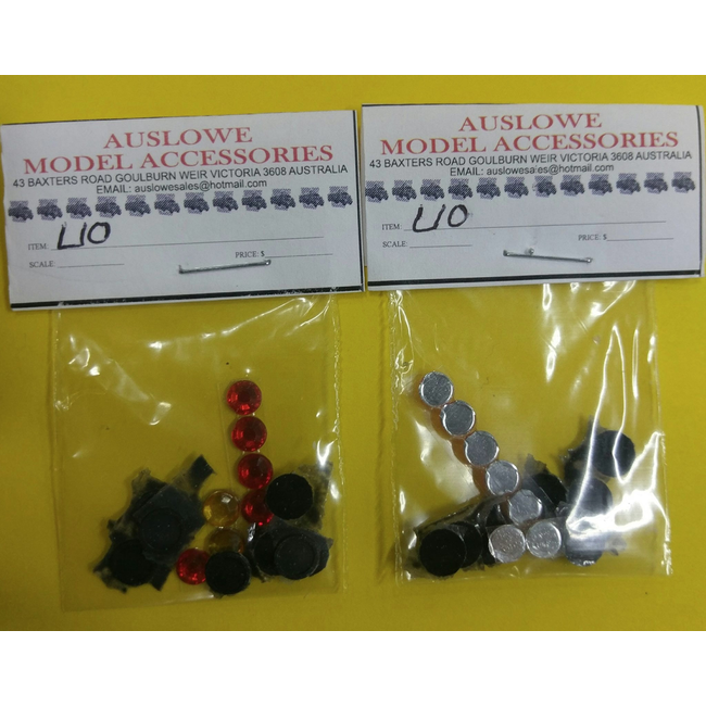 AUSLOWE Round tail light surrounds + lenses