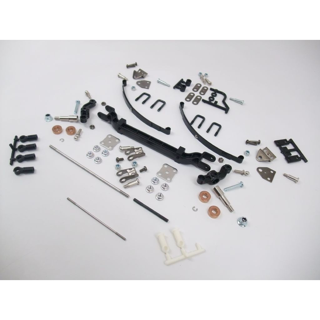 TAMIYA 1:14 TRACTOR TRUCK FRONT BEAM AXLE AND SUSPENSION SET COMPLETE