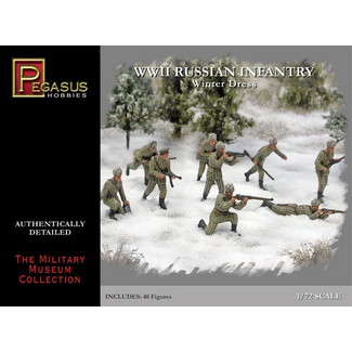 PEGASUS PEGASUS 1/72 WWII RUSSIAN INFANTRY WINTER DRESS 40 FIGURES