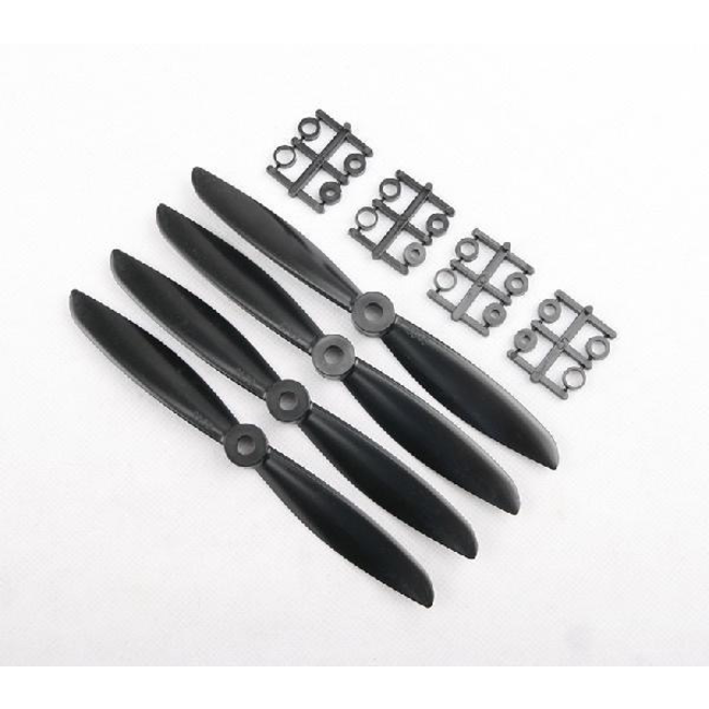 GEMFAN 6X4.5 R BLACK 4pk