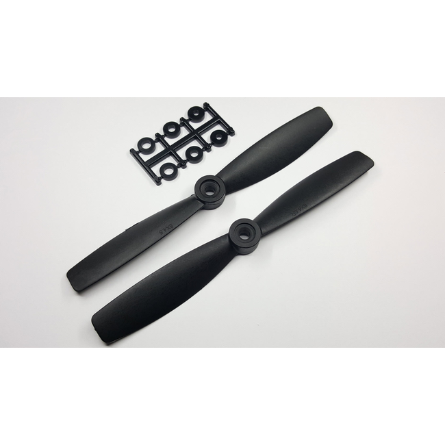HQ PROP 6X4.5 L BLACK BULLNOSE PROP 2 PACK