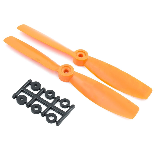 HQ PROP 6X4.5 L ORANGE BULLNOSE PROP 2 PACK