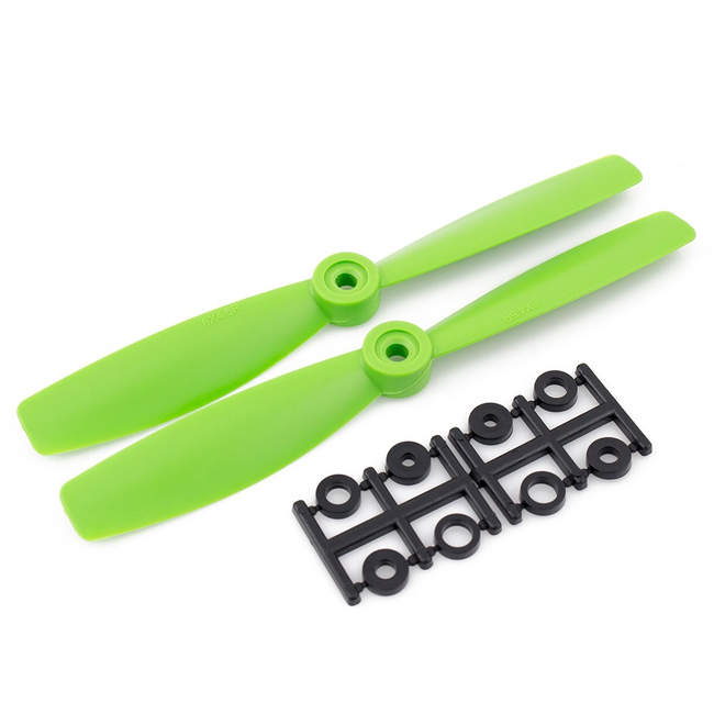 HQ PROP 6X4.5 R GREEN BULLNOSE PROP 2 PACK