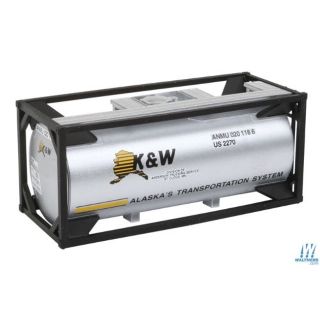 WALTHERS 20FT TANK CONTAINER K&W ALASKA HO SCALE