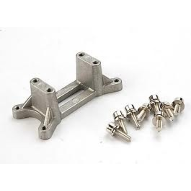 TRAXXAS ENGINE MOUNT, ALUMINIUM/ 3X10 CS WITH WASHERS