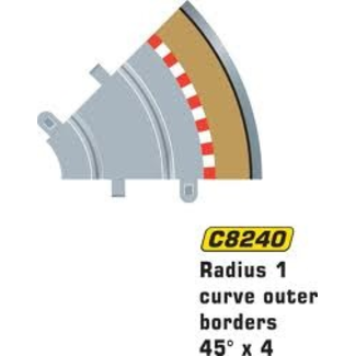 SCALEXTRIC SCALEXTRIC NEW RADIUS 1 CURVE OUTER BORDERS  C8240