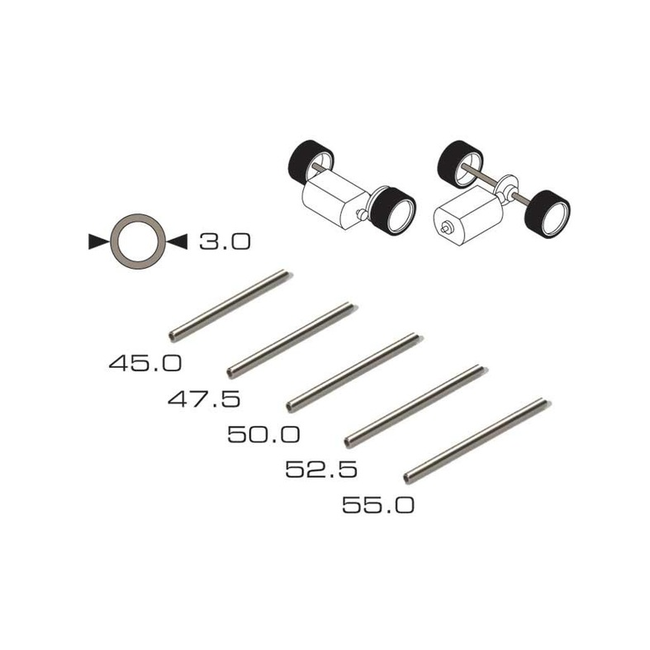 SCALEXTRIC ASSORTED AXLES