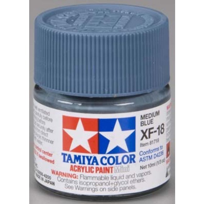 TAMIYA 10ml XF-18 MED BLUE