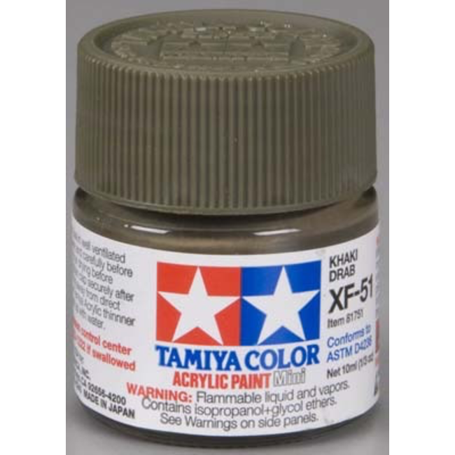 TAMIYA XF-51 KHAKI DRAB ACRYLIC 10ML