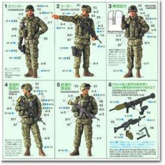 TAMIYA TAMIYA 1/35 JGSDF INFANTRY IRAQ HUMANITARIAN SOLDIERS