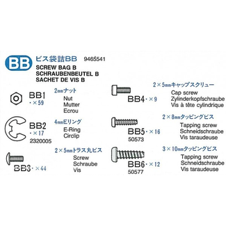 TAMIYA TAMIYA SCREW BAG BR FOR 56307