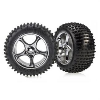 TRAXXAS TRAXXAS TIRES AND WHEELS TRACER 2.2" CHROME WHEELS ALIAS 2.2" TIRES