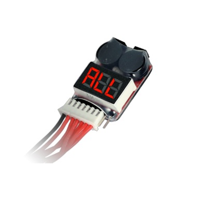 HY 1-8S Lipo Battery Voltage tester and low voltage buzzer alarm
