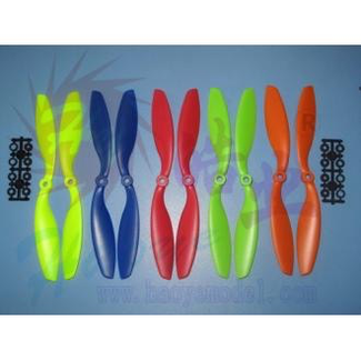 HY MODEL ACCESSORIES HY 12 X 4.5 ELECTRIC COUNTER ROTATING PROP SET GREEN ( 1 STANDARD PITCH ONE REVERSE PITCH ) MAX 10'000RPM