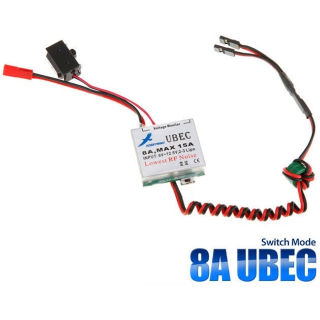 HOBBYWING UBEC-8A-3S 15 AMP MAX  INPUT : 2-3S ONLY  7.4-11.1V