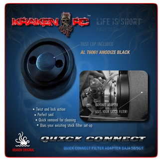 KRAKEN RC KRAKEN RC QUICK CONNECT FILTER ADAPTER FOR BAJA 5B/5T/5SC  KQC-746B
