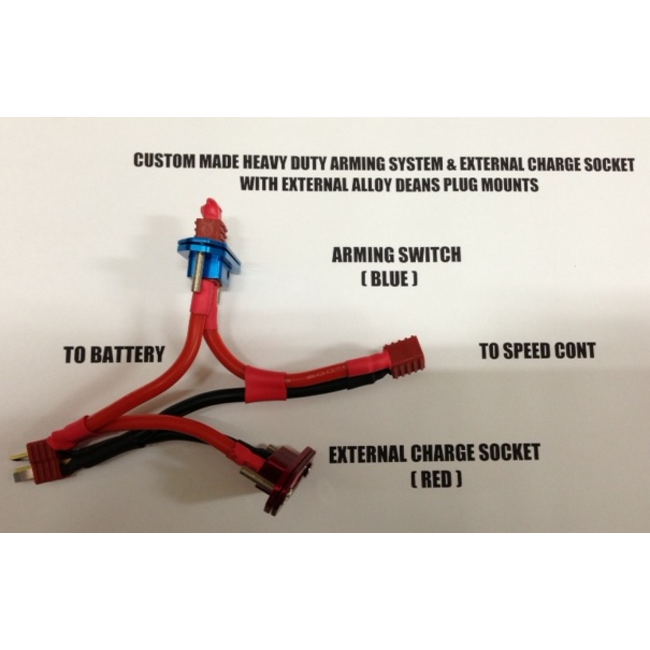 ACE DEANS HEAVY DUTY ARMING SWITCH & CHARGING SOCKET   ( CUSTOM MADE )