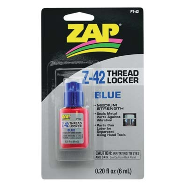 ZAP Z-42 THREAD LOCKER BLUE MEDIUM STRENGTH 6ML