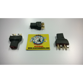 ACE IMPORTS ACE 2 X MALE TO 1 FEMALE DEANS PLUG ( SERIES ) ( SHORT NO WIRE TYPE ) DOUBLES VOLTAGE